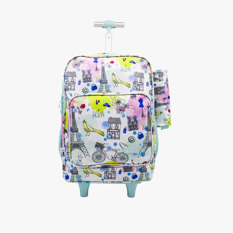 Printed Trolley Backpack for Kids